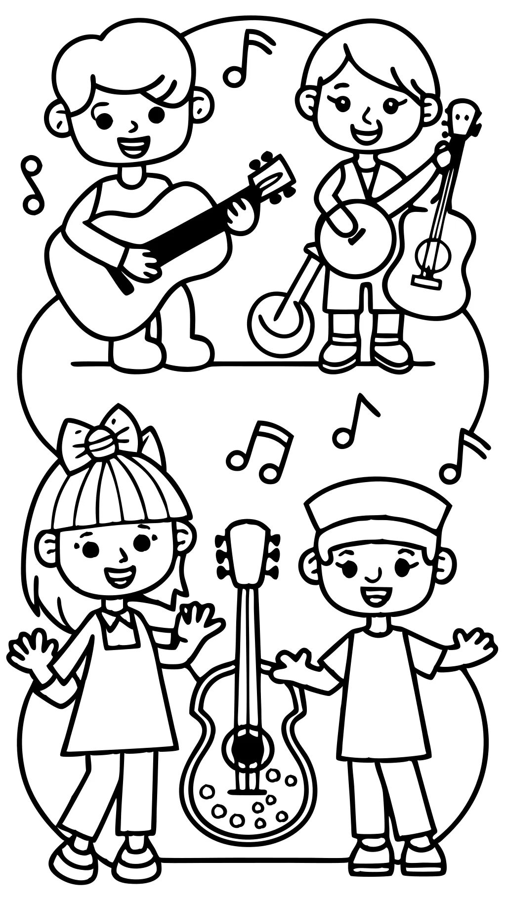 coloriage imprimable musique